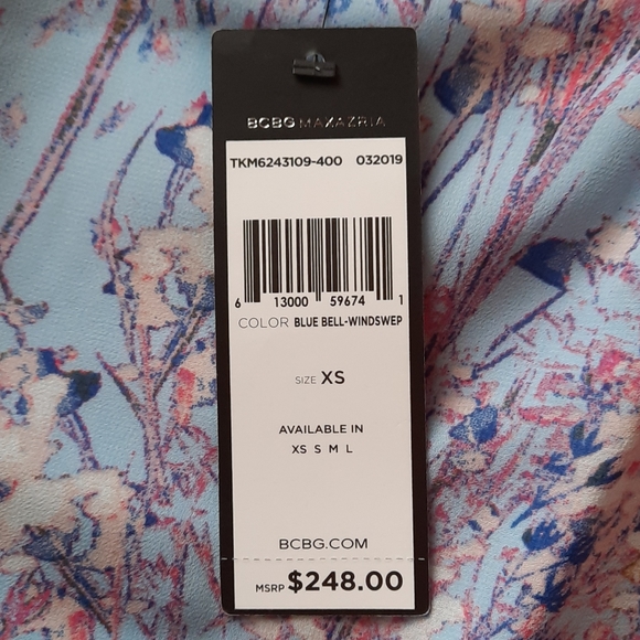 BCBG Blue Bell Windswept Dress - Picture 8 of 9